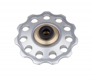 PRO-T kladka s průmyslovým ložiskem, děrovaná dural 11 zubů, stříbrná, 16888