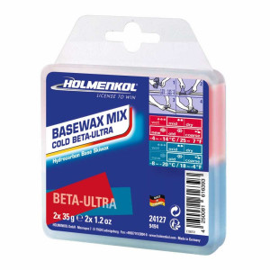 Holmenkol skluzný vosk Basewax Mix COLD Beta-Ultra A/N, -4°~-20°C, 2x35g