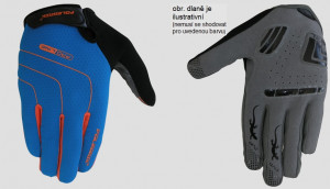 Polednik off road - motokros rukavice LINES, modrá