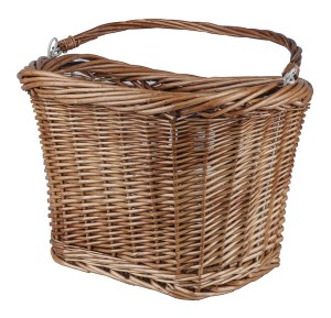  koš na řídítka proutěný s držákem Clip-on Lux, 34133