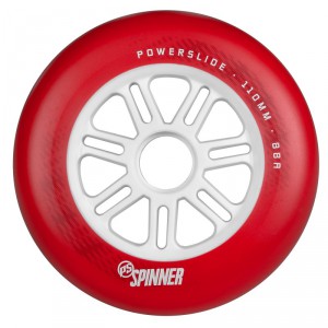 Powerslide in line kolečka Spinner Red, 110 mm, 3ks, 905440