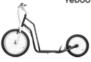Yedoo koloběžka MEZEQ, 20"/16", black/white + DÁREK