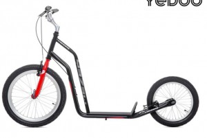 Yedoo koloběžka MEZEQ, 20"/16", black/red + DÁREK