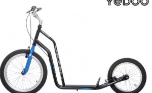 Yedoo koloběžka MEZEQ, 20"/16", black/blue + DÁREK