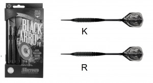 Harrows šipky BLACK ARROW, softip, 16g, sada