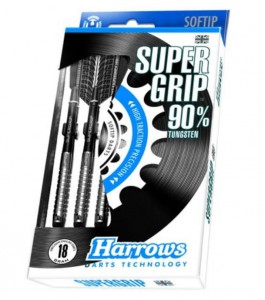 Harrows šipky SUPERGRIP 90%, softip, 16g, sada