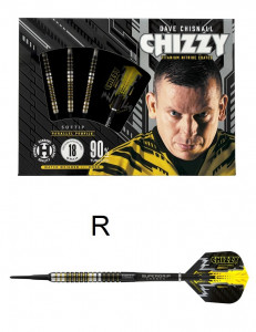 Harrows šipky Chizzy 90%, softip, 18g, sada