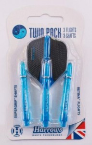 Harrows letky a násadky, Twin Pack supergrip, medium, sada