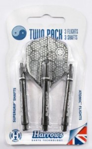 Harrows letky a násadky, Twin Pack supergrip, medium, sada