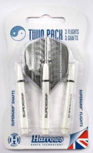 Harrows letky a násadky, Twin Pack supergrip, medium, sada