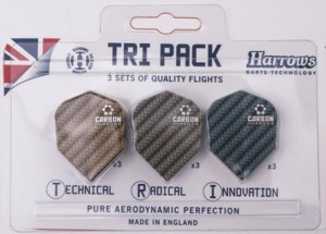 Harrows letky CARBON FLIGHT, 3 pack, sada