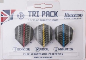 Harrows letky SUPERGRIP FLIGHT, 3 pack, sada