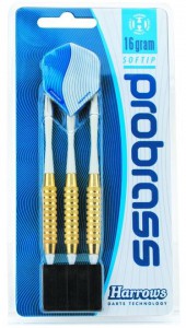 Harrows šipky Pro brass, softip, 16g, set
