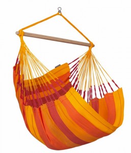 La Siesta houpací závěsná sedačka Habana comfort stripes, HAL18S-22, volcano