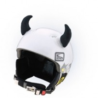 CrazyEars design UŠI Růžky - krátké, černé, doprodej