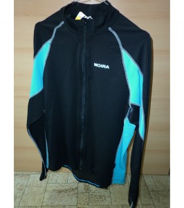 Moira unisex bunda DI/BZ, černo-tyrkysová, doprodej