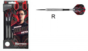 Harrows šipky Damon Heta Natural 90%, steeltip, 23g, sada