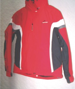 Hannah dámská zimní bunda Delphi, red-black-skim white 3