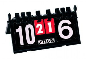 Stiga počítadlo plast malé, černo-červená