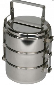 Alb nerezový JÍDLONOSIČ třípatrový