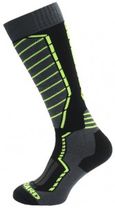 Blizzard lyžařské ponožky Profi ski socks, black-anthracite-signal yellow	