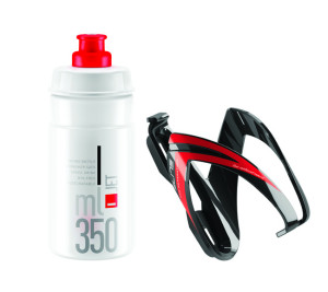 Elite láhev dětská 0,35 L + košík ELITE Kit Ceo Jet dětský, červená, 26343