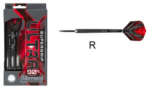 Harrows šipky Supergrip Ultra 90%, steeltip, 23g, sada