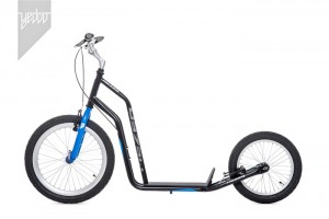 Yedoo koloběžka Mezeq V brake,  20"/16", Black/Blue, nafukovací kola + DÁREK