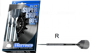 Harrows šipky Supergrip 90%, steeltip, 22g, sada