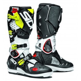 Sidi motokros boty CROSSFIRE 2 SRS, white-black-yellow fluo, doprodej