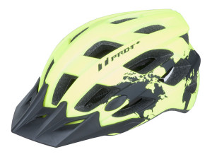 PRO-T helma - přilba Soria In mold, žlutá fluor-černá matná, 03015 