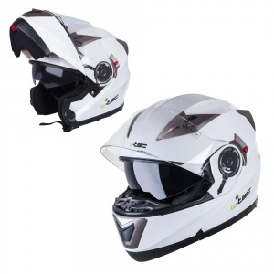 W-TEC výklopná přilba YM-925, white-bronze, 14689
