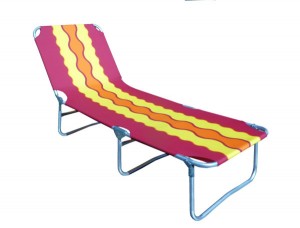 Jihokov skládací lehátko VAJGAR, AL, potah červená