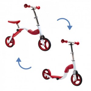 Bestial Wolf koloběžka a odrážedlo Scoobik 2v1,  červený, 04329