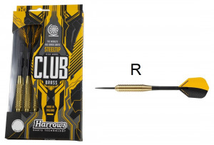 Harrows šipky CLUB BRASS, steeltip, 26g, sada