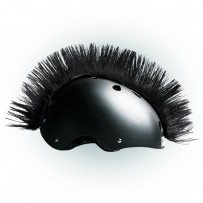 CrazyEars design číro Wiggystyle Mohawk, black, č. 39 