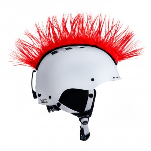 CrazyEars design číro Wiggystyle Mohawk, red, č. 37
