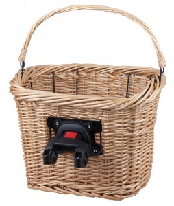 PRO-T koš na řídítka proutěný s držákem CLIP-ON, 34134