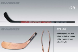 Swerd hokejka na lední hokej  ACTIVE 1011, zahnutí typ 23