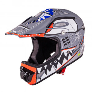 W-TEC downhill přilba FS-605 Allride, skull smile, 15348
